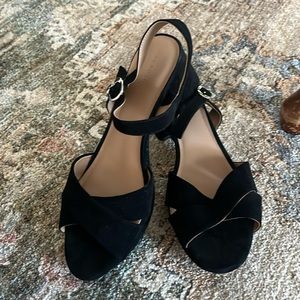 Aerosoles Cosmos Heel Size 11 Black Suede LIKE NEW